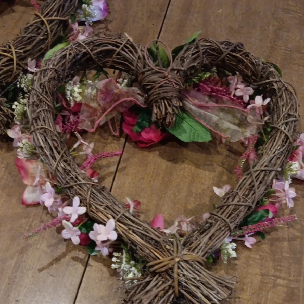Pink Floral Rose Wall Decor Pair - Decorative Flowers